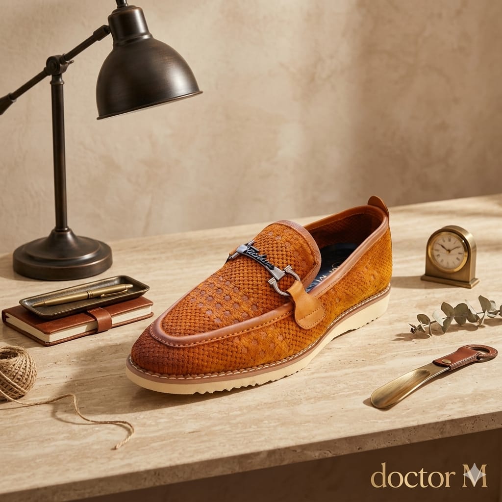 Men's Leather Suede Shoes with Orthopedic Insole