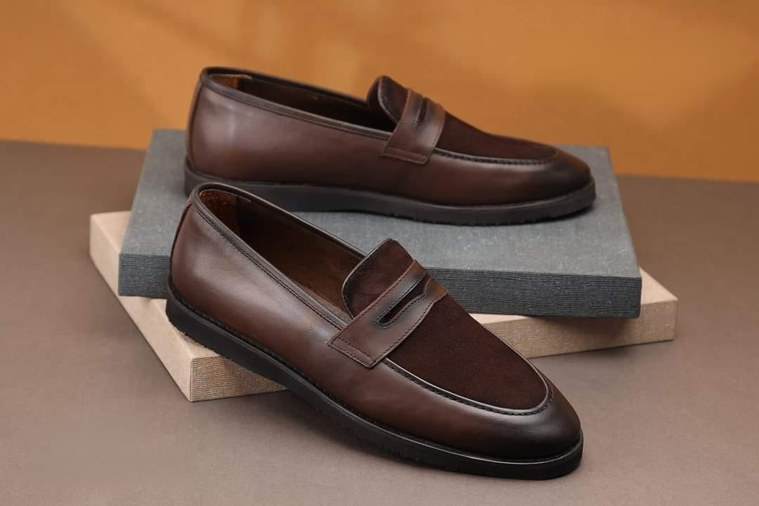 Men’s Genuine Leather & Suede Shoes with EVA Sole