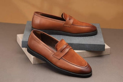 Men’s Genuine Leather & Suede Shoes with EVA Sole