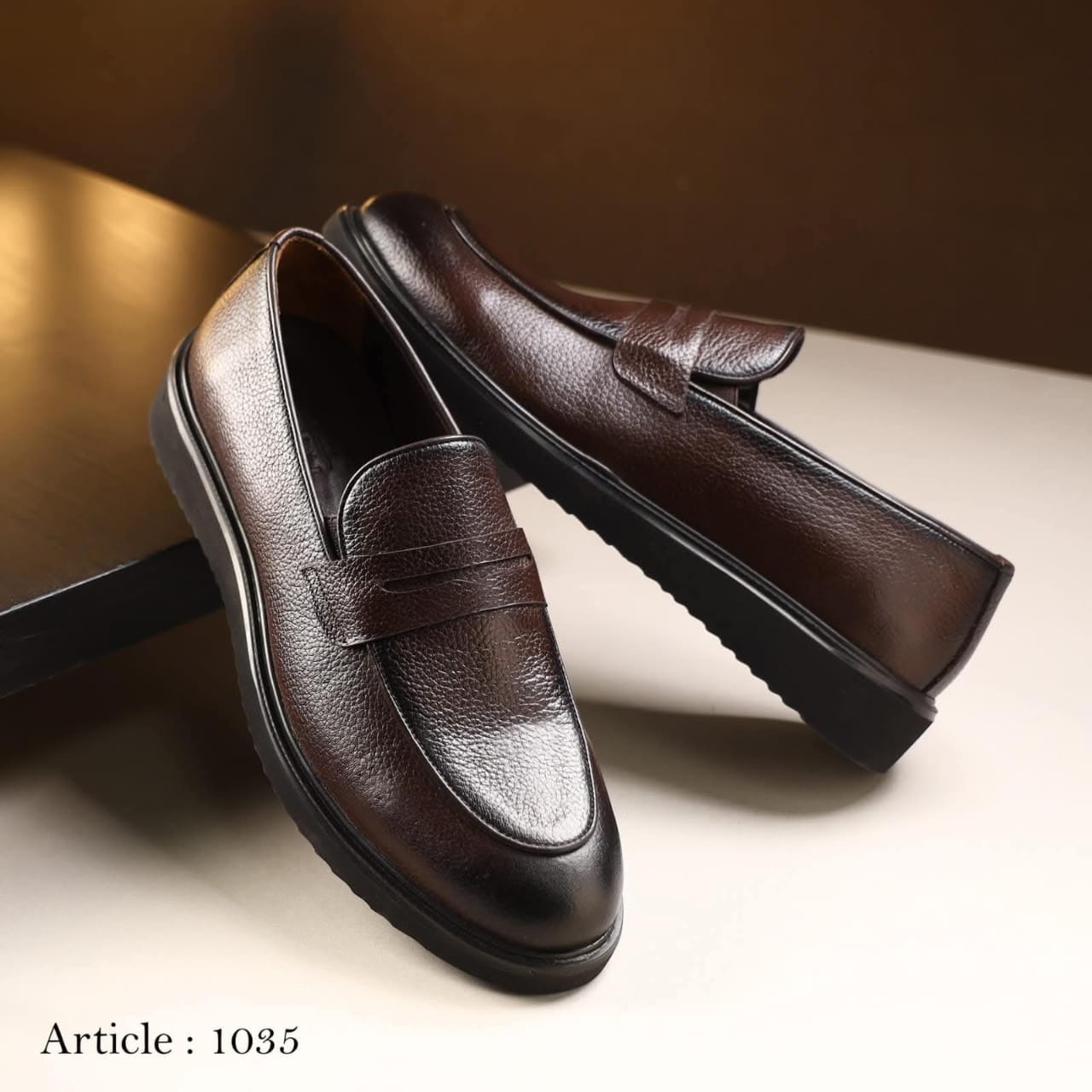 Men’s Genuine Leather Shoes with Rubber Sole