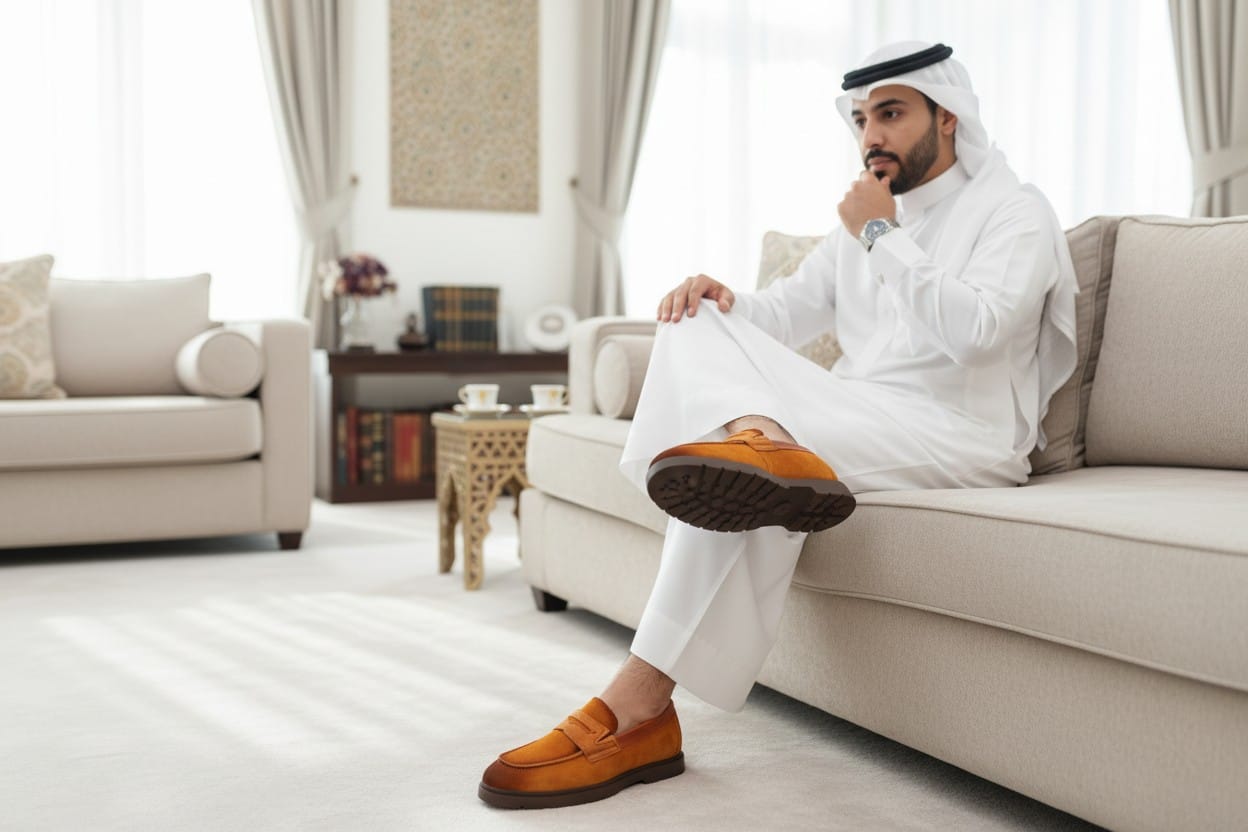 حذاء رجالي جلد طبيعي درجة أولى101sh