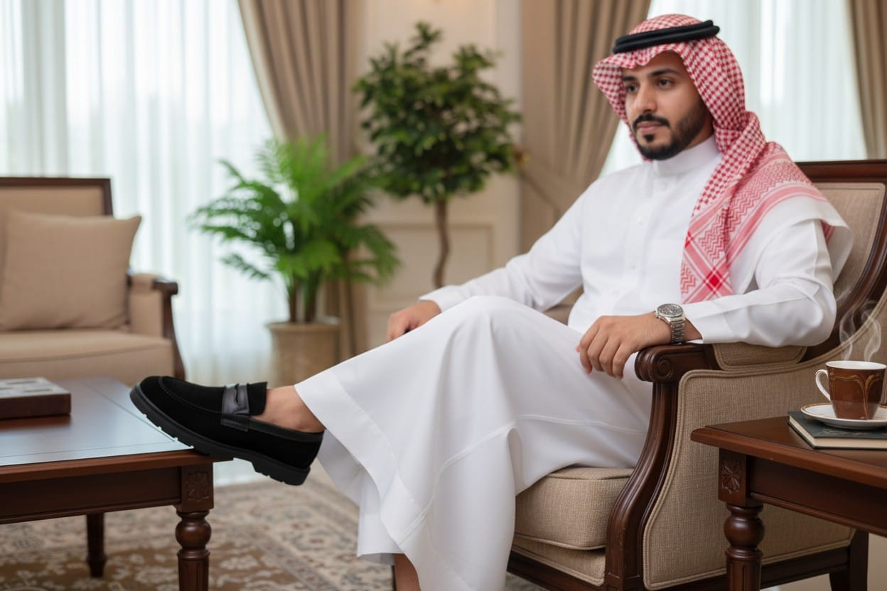 حذاء رجالي جلد طبيعي درجة أولى101sh