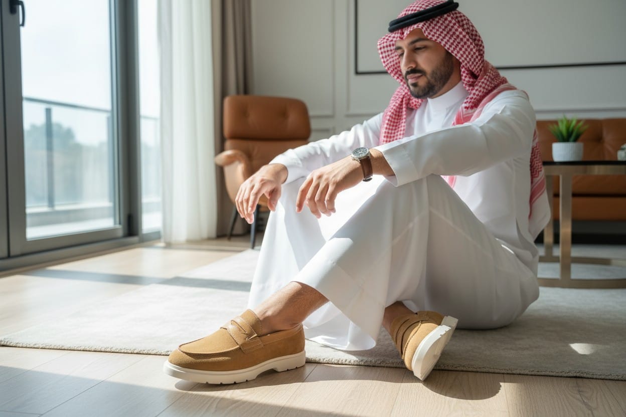 حذاء رجالي جلد طبيعي درجة أولى101sh