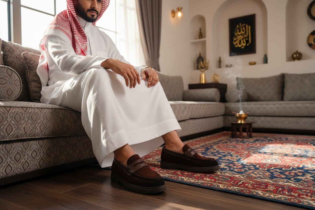 حذاء رجالي جلد طبيعي درجة أولى101sh