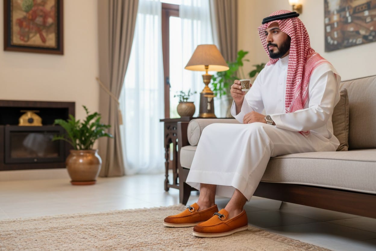 حذاء رجالي سبور شمواه جلد طبيعي درجة أولى207